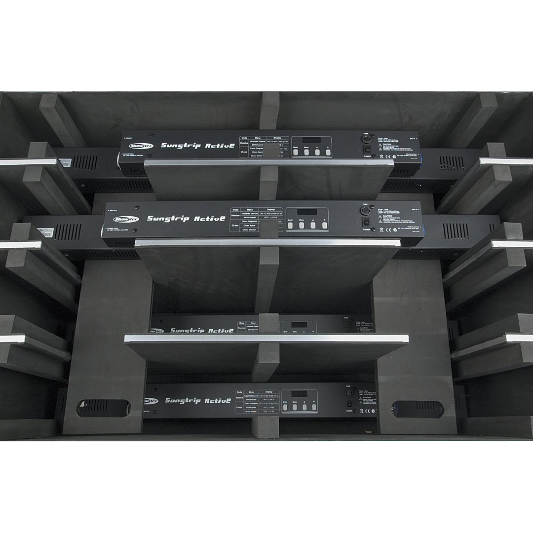 Flightcase voor 8 Sunstrips
