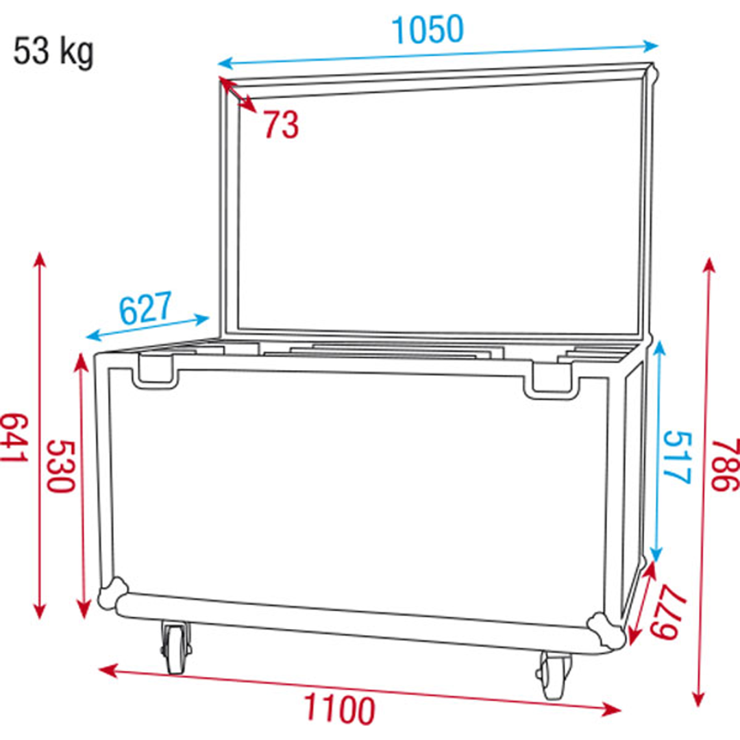 Flightcase voor 8 Sunstrips