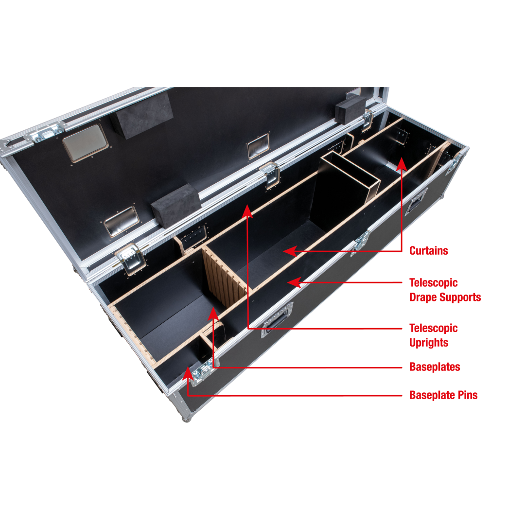 Pipe & Drape Case 45 cm base Voor een breedte tot 21m