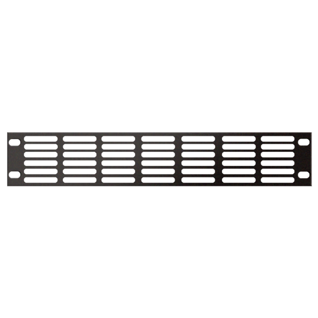 19 inch Ventilation Panel Black 2U