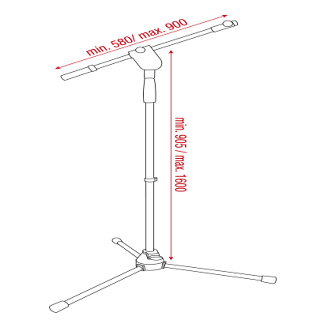 Microphone Stand - Ergo 1 905-1600mm