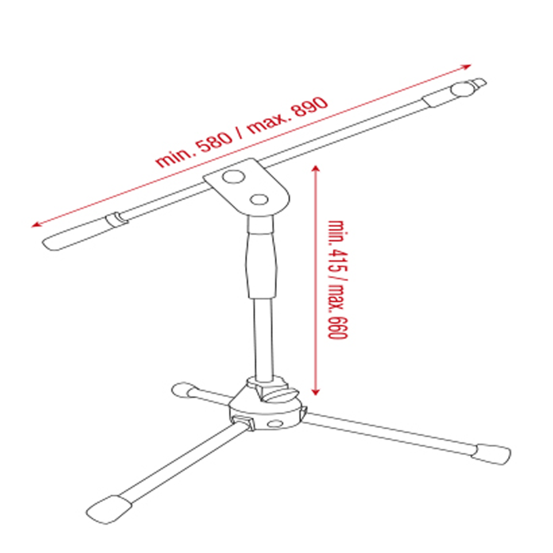 Microphone Stand - Ergo 2 415-660mm