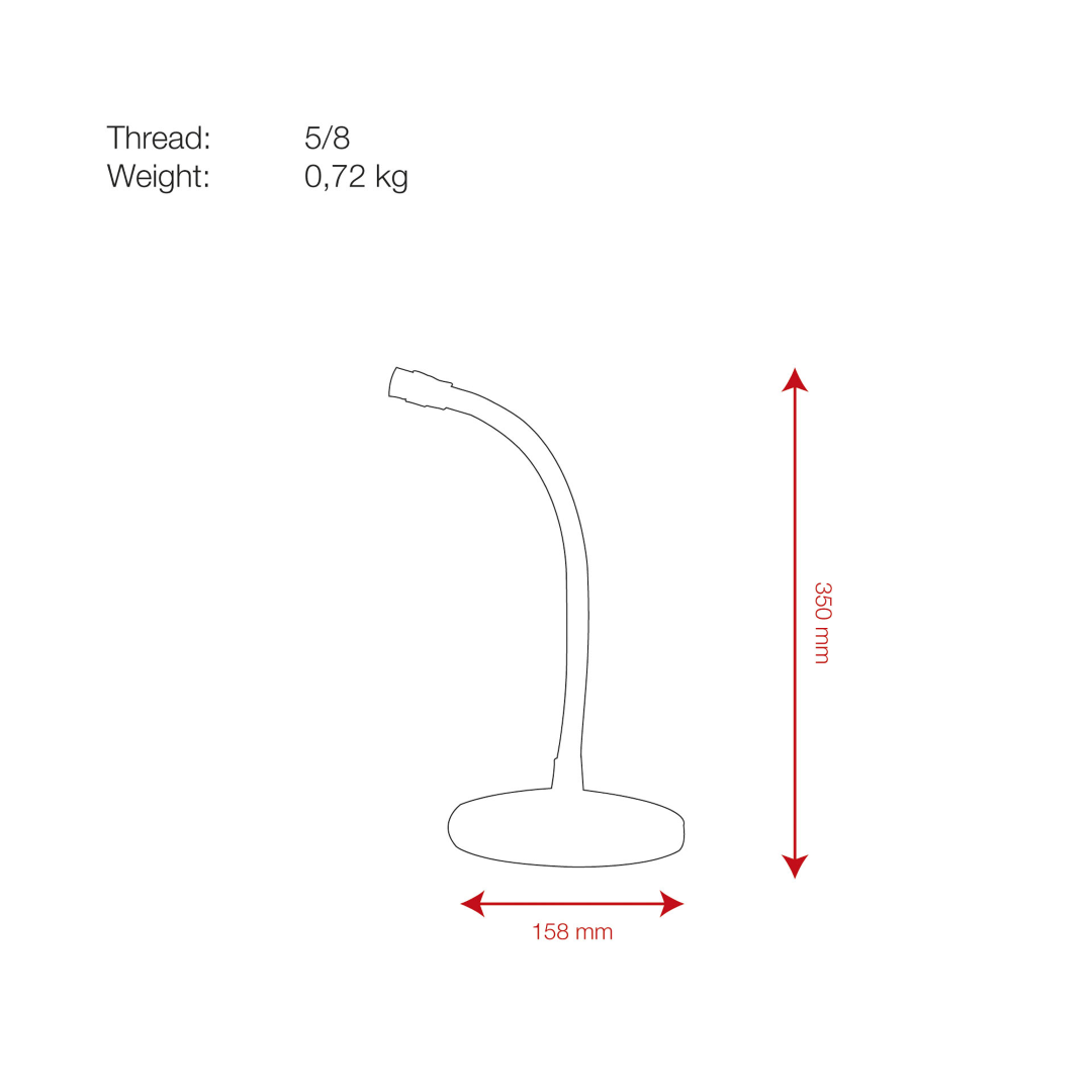 Desk Microphone Stand 350 mm
