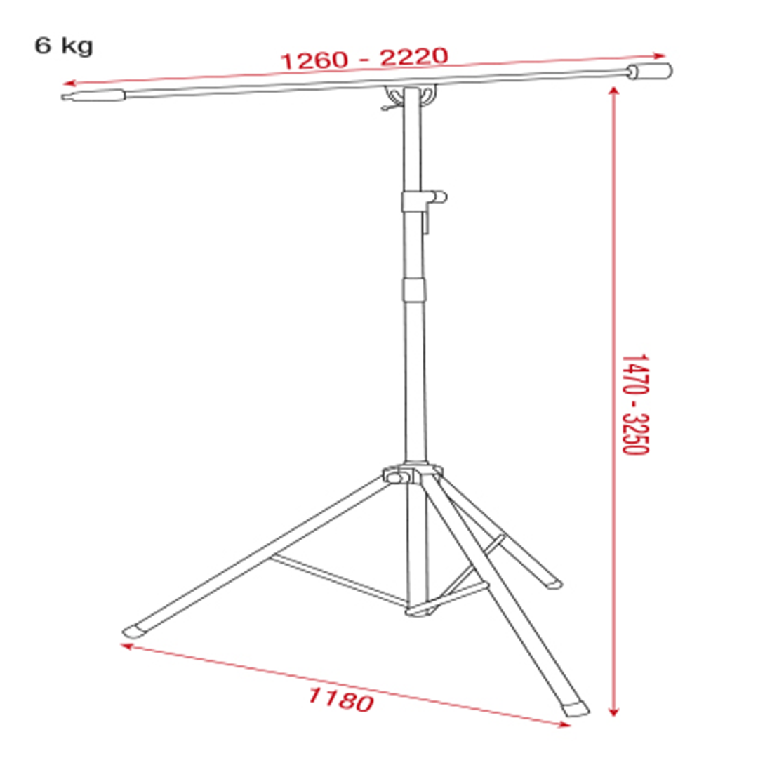 Microphone Stand - Overhead 1470-3250 mm