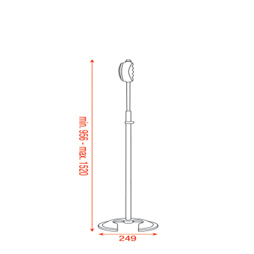 Microphone Pole - Quick Lock met contragewicht