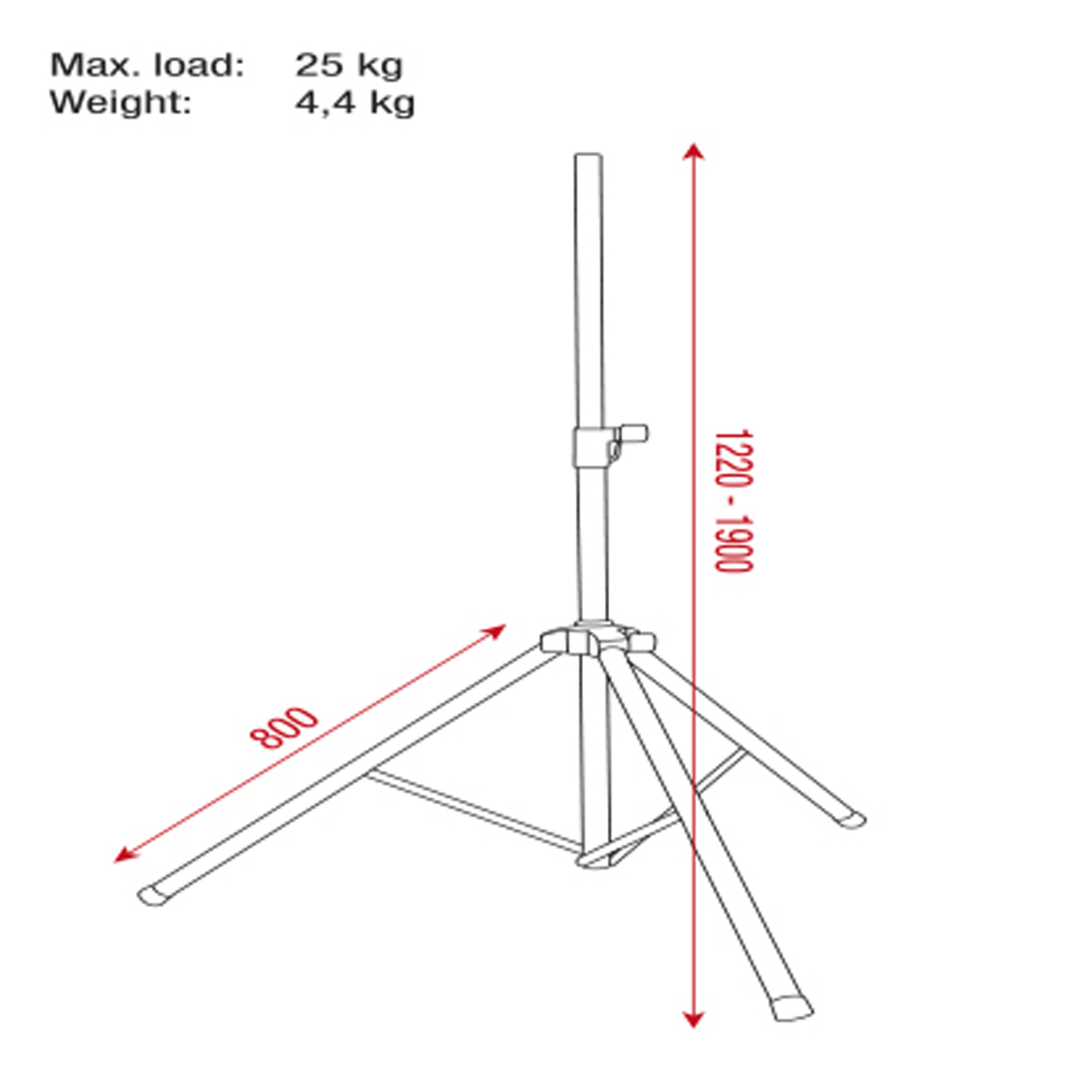 Speaker Stand Set Incl. draagtas
