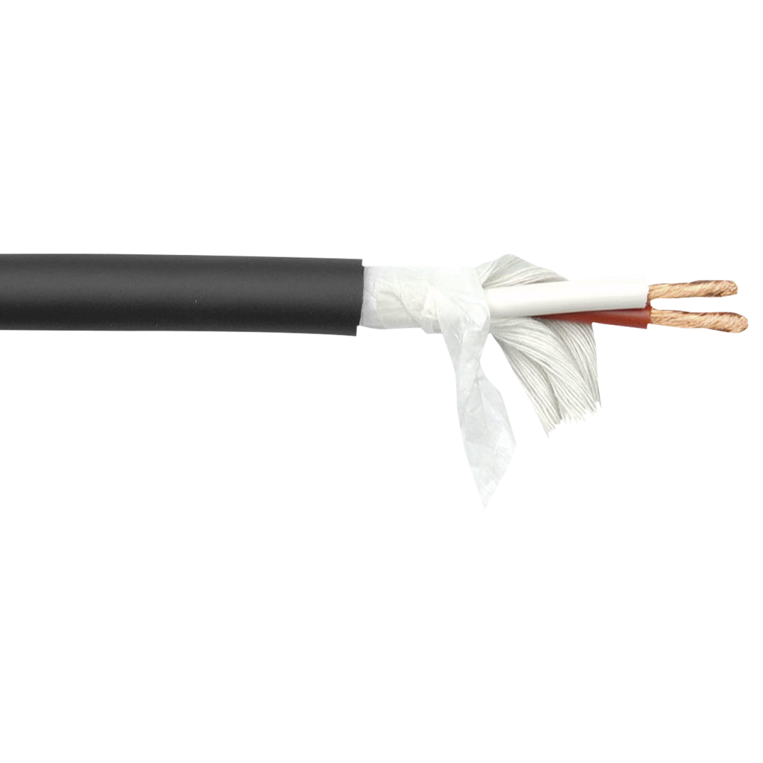 SPK-240 Podiumluidsprekerkabel 2 x 4 mm - 50 m op een spoel - zwarte mantel