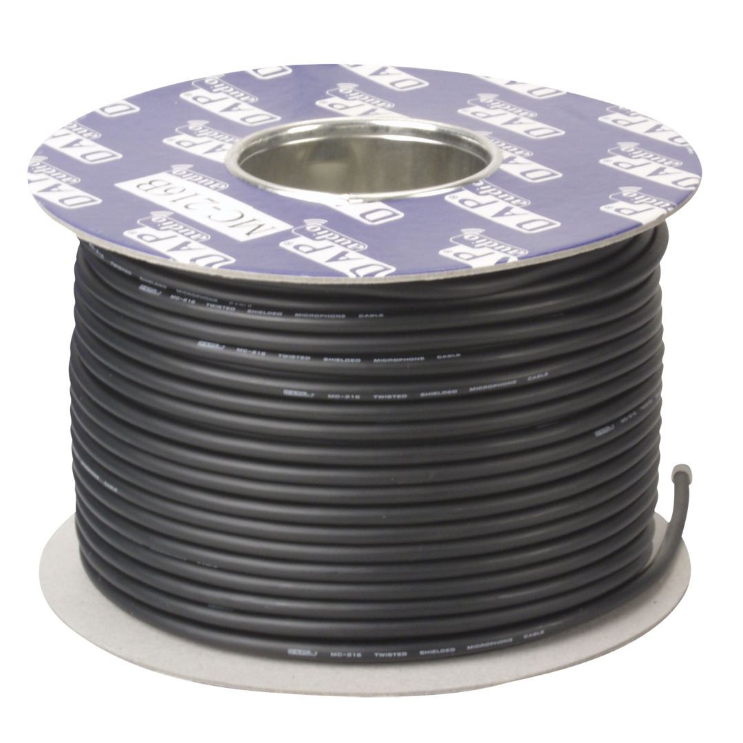 LC-126 Zwarte line-kabel asymmetrisch - 100 m op een spoel