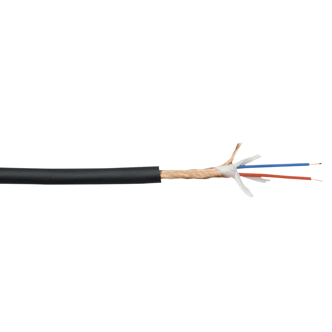 MC-216 Zwarte microfoon-/line-kabel - 100 m op een spoel