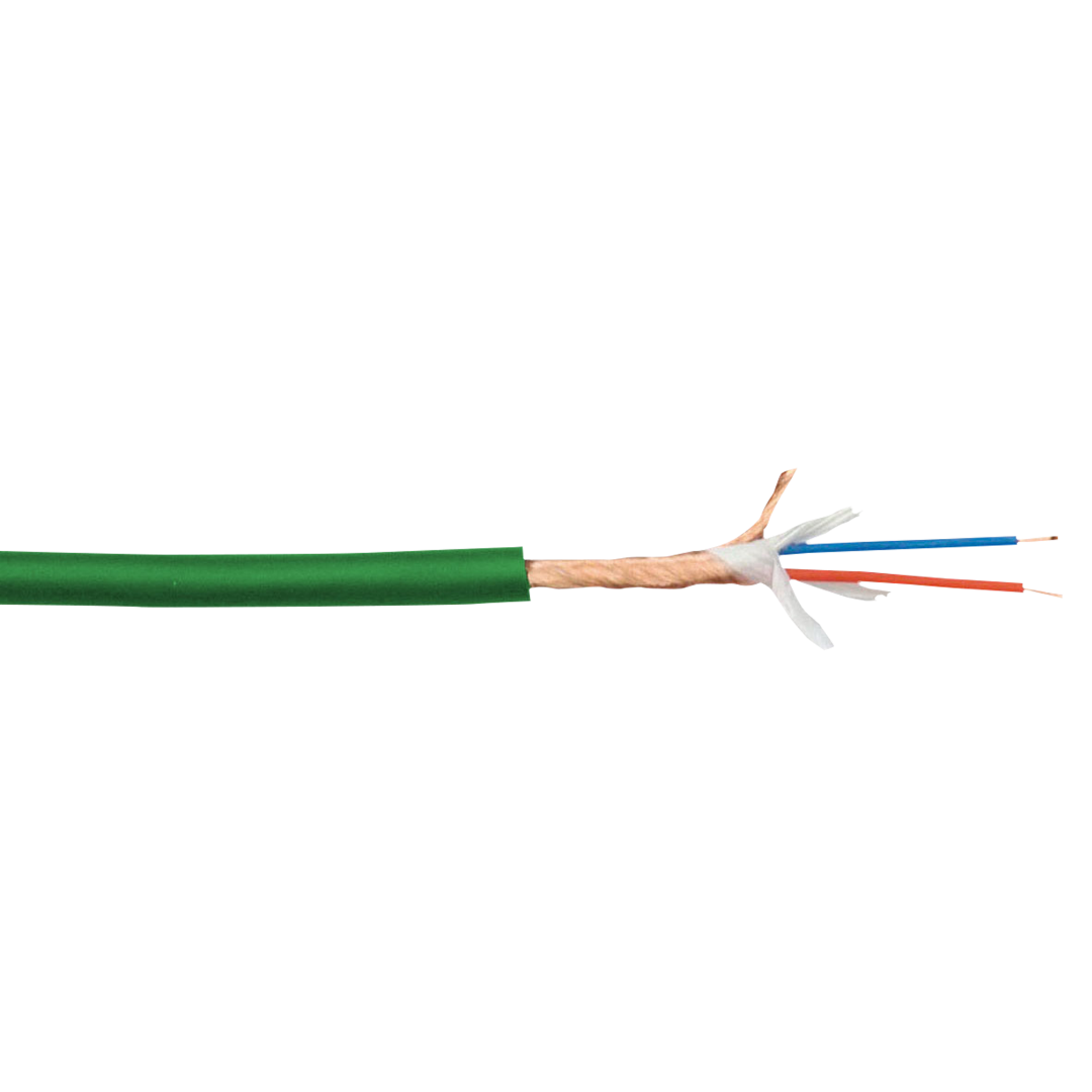 MC-216 Groene microfoon-/line-kabel - 100 m op een spoel