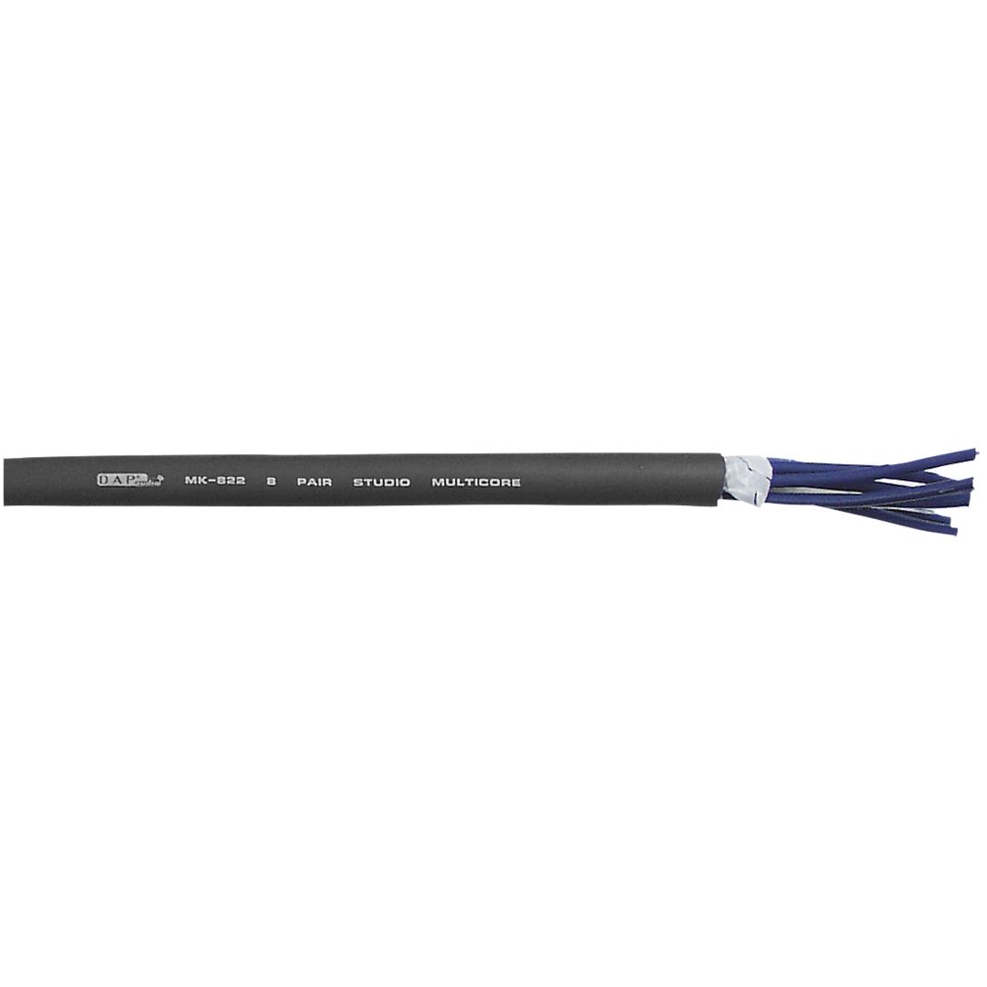 MK-822 Studio-multicorekabel met 8 aderparen - zwart