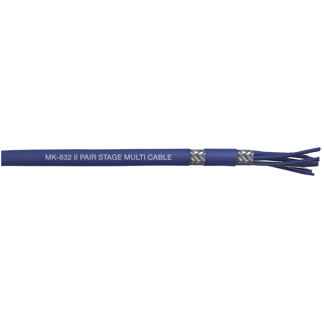MK-832 Podium-multicorekabel met 8 aderparen - dubbele afscherming - blauwe mantel