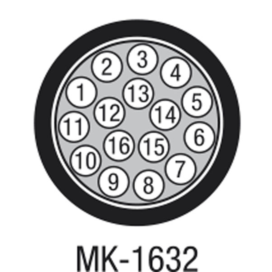 MK-1632 Podium-multicorekabel met 16 aderparen - dubbele afscherming - blauwe mantel