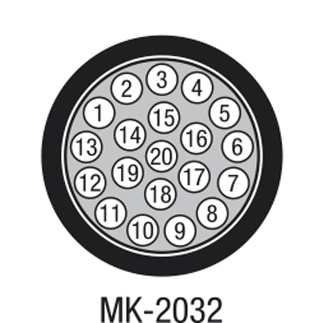 MK-2032 Podium-multicorekabel met 20 aderparen - dubbele afscherming - blauwe mantel