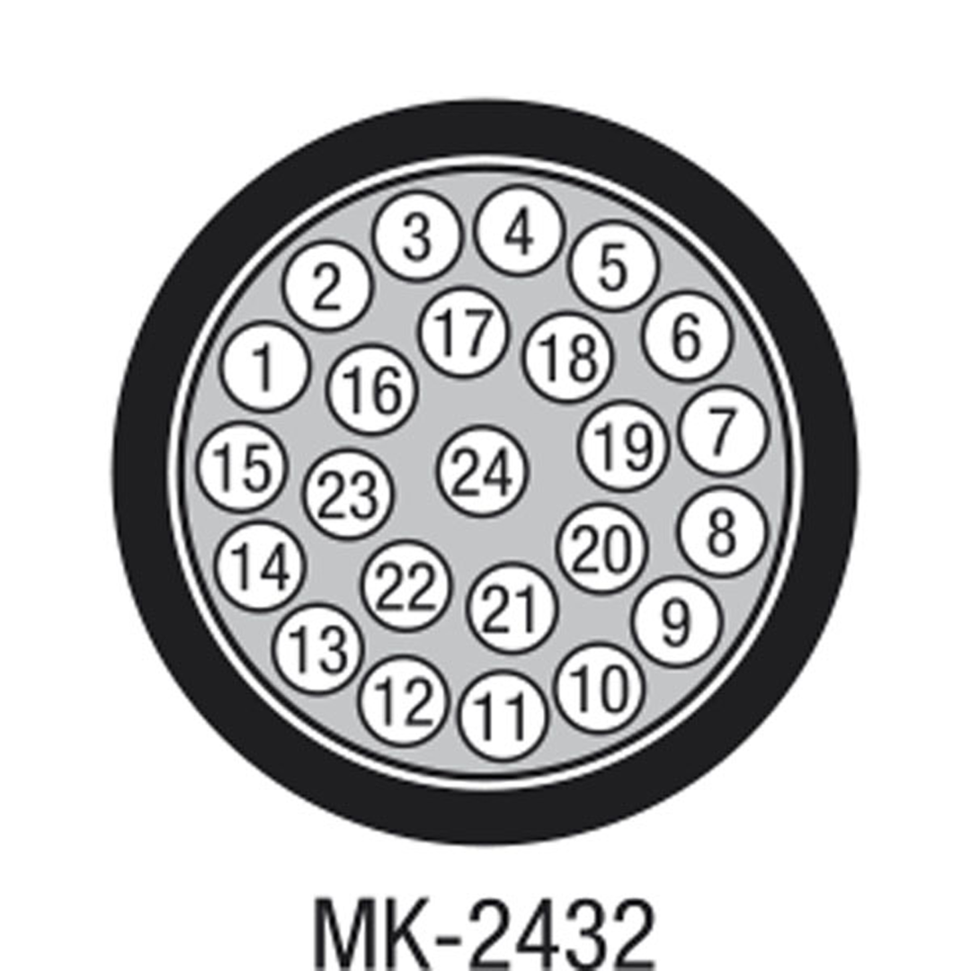 MK-2432 Podium-multicorekabel met 24 aderparen - dubbele afscherming - blauwe mantel