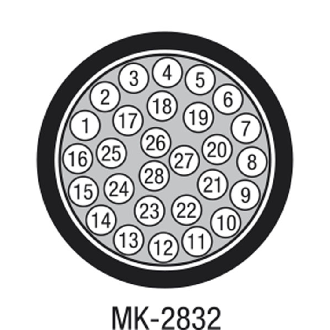 MK-2832 Podium-multicorekabel met 28 aderparen - dubbele afscherming - blauwe mantel