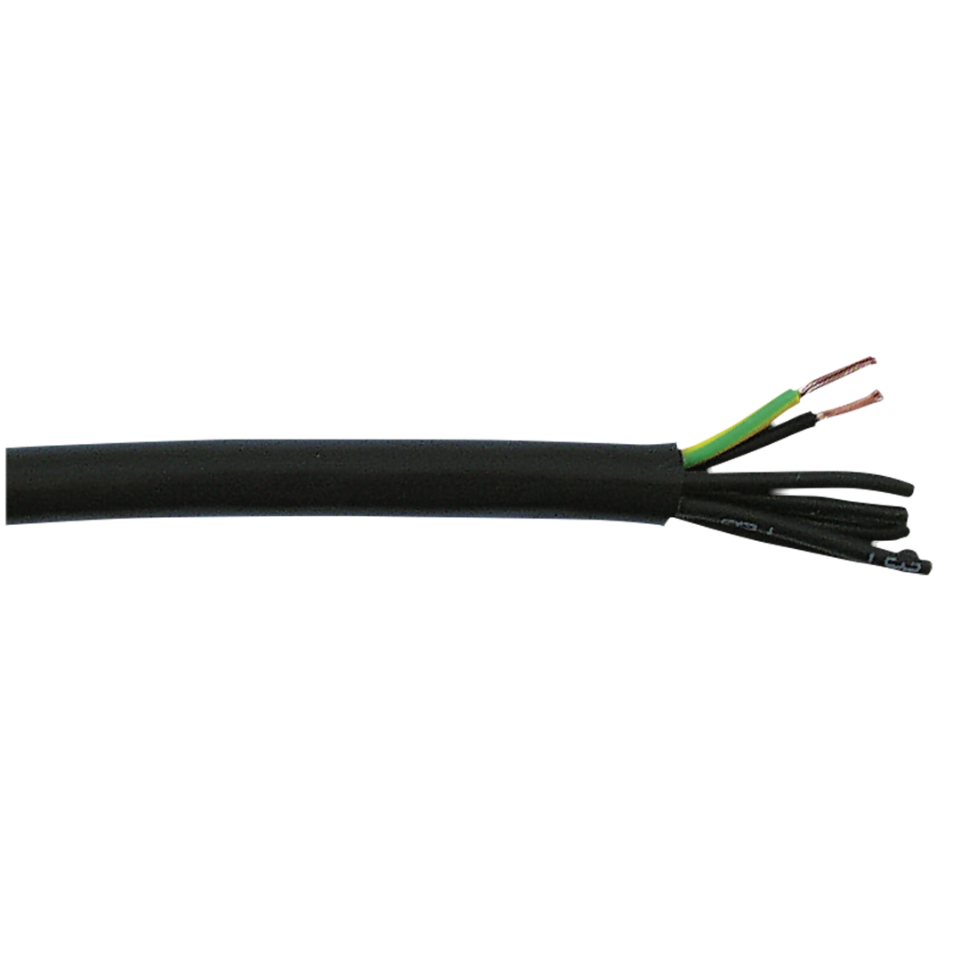 240 V Power Multicable, Black 7 x 1,5 mm2, zwart (P715)