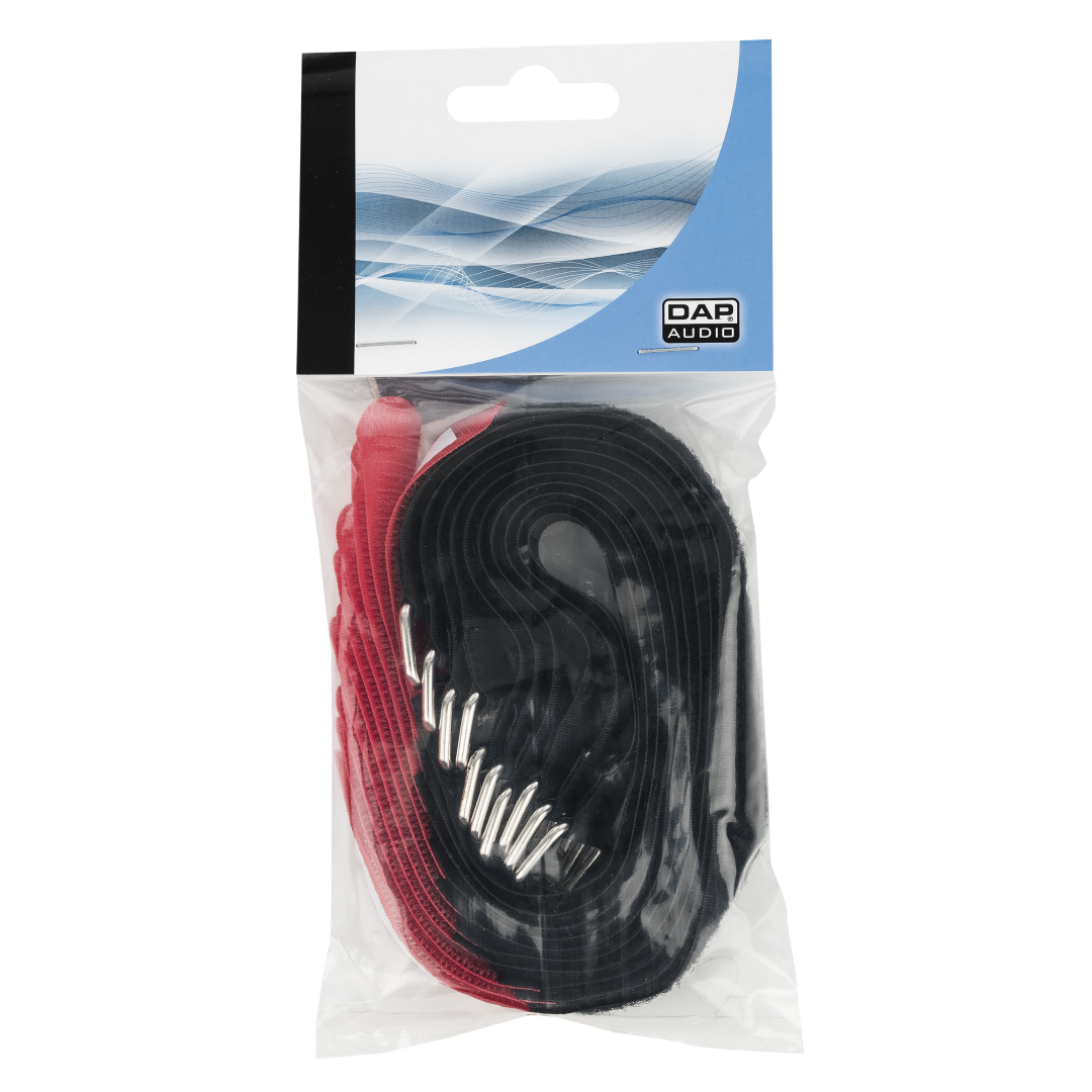 Hook and Loop Fastener 300 x 20 mm - Rood - Set van 10