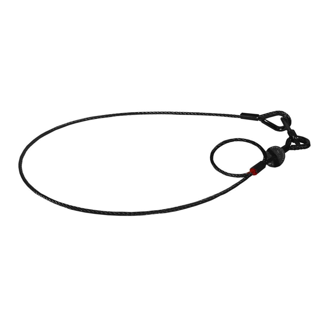 DT SAVEKING&reg; Black 3mm 100cm 20kg DGUV - DT SAVEKING® 3mm, 1,0m, 20kg, DGUV Black