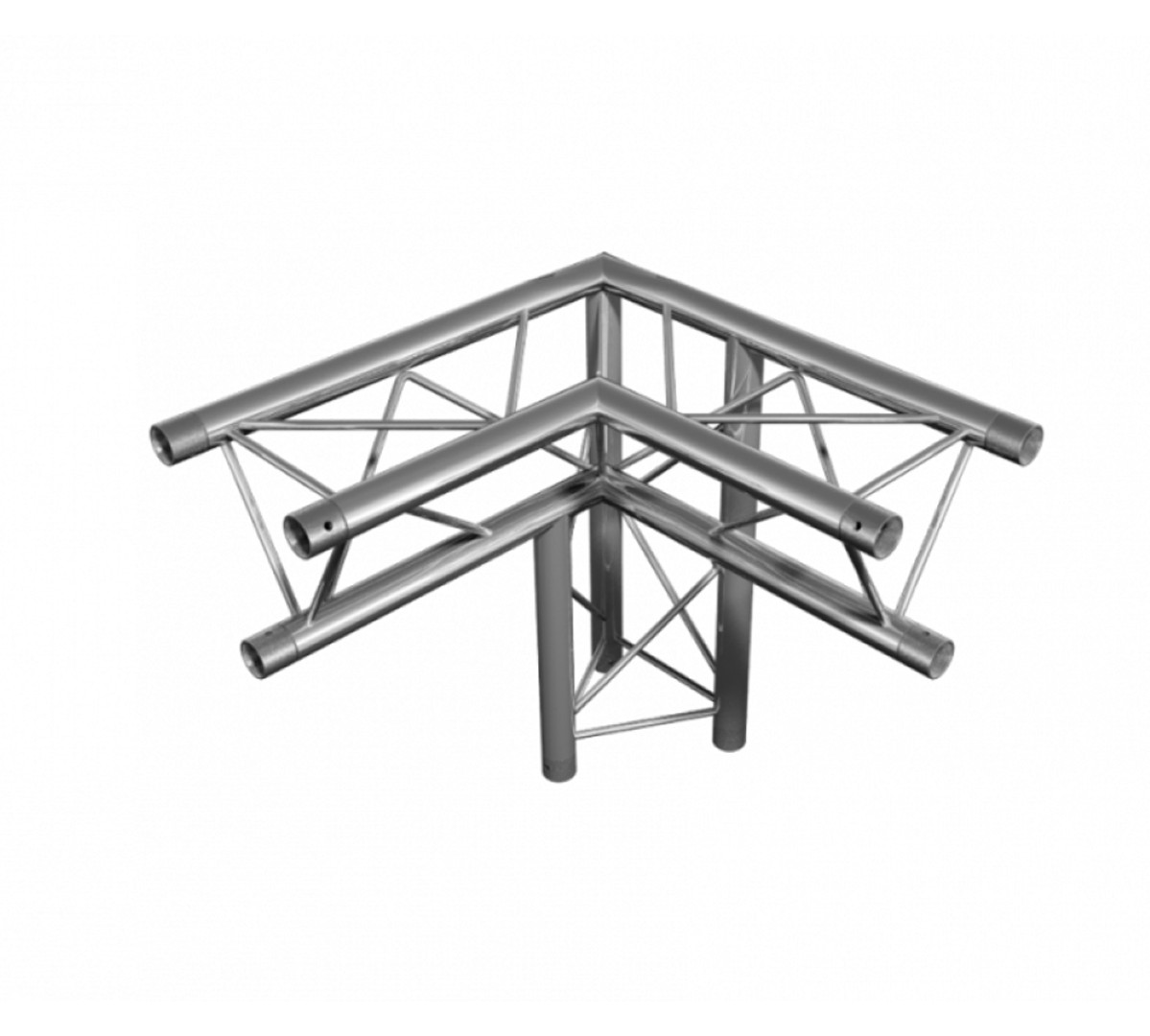 DT 23/2-C33-RD 3-Punts Driehoektruss 3-Weg Hoek – 90° Rechts/Beneden