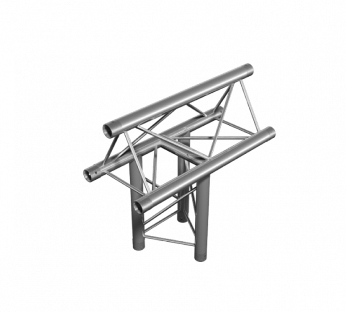 DT 23/2-T37V 3-Punts Driehoektruss 3-Weg T-Stuk – 90° Verticaal Apex Up