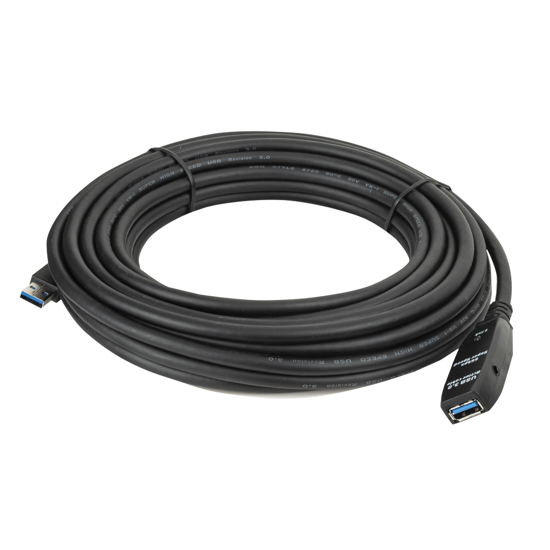 USB 3.0 Active Extension Cable black, male - female 15 m - zwart - male - female