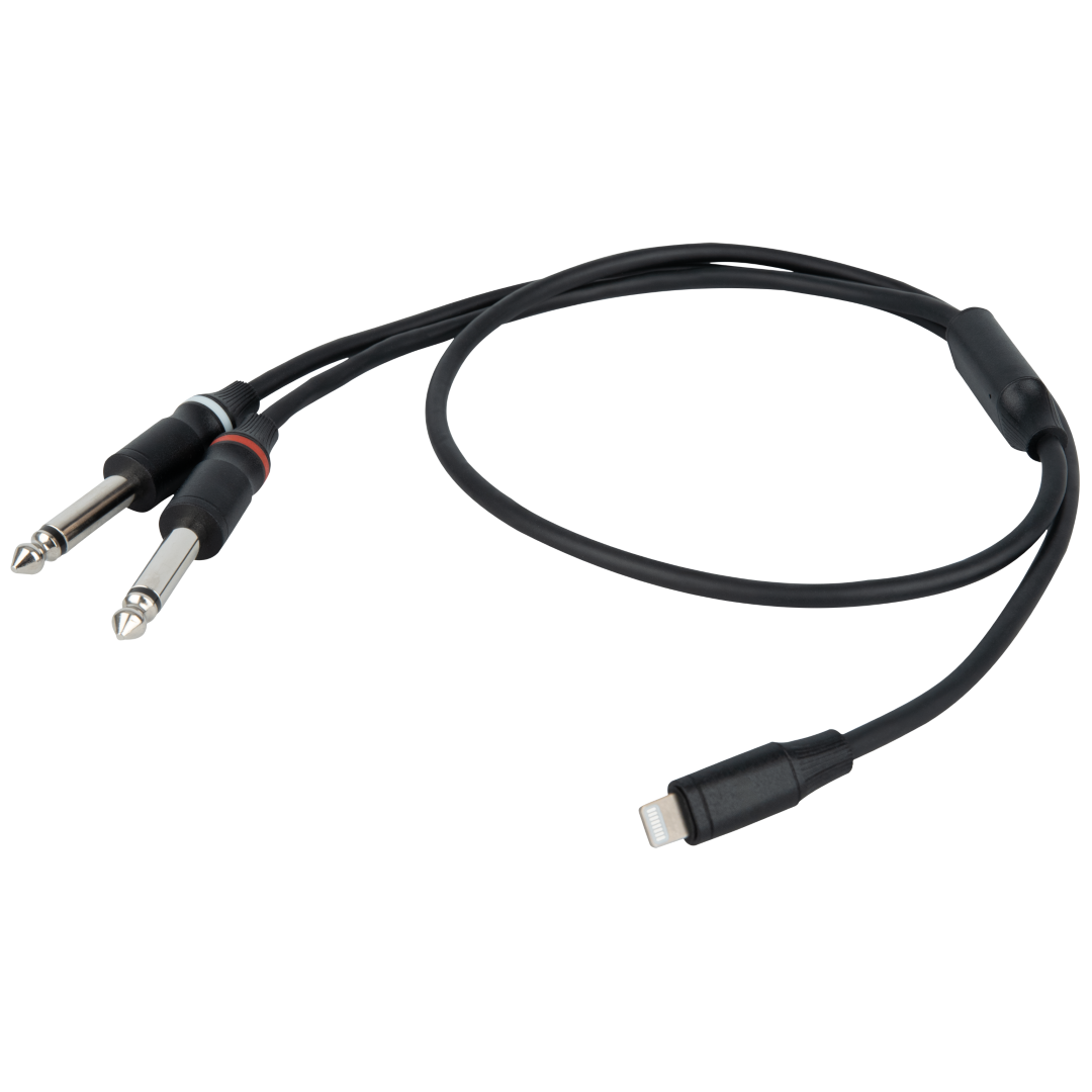 FL101 - Lightning to 2 Mono Jack L/R 1,5 m