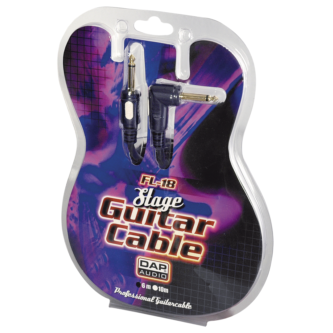 FL18 - Stage Guitar Cable straight Ø 6 mm to 90° 6 m