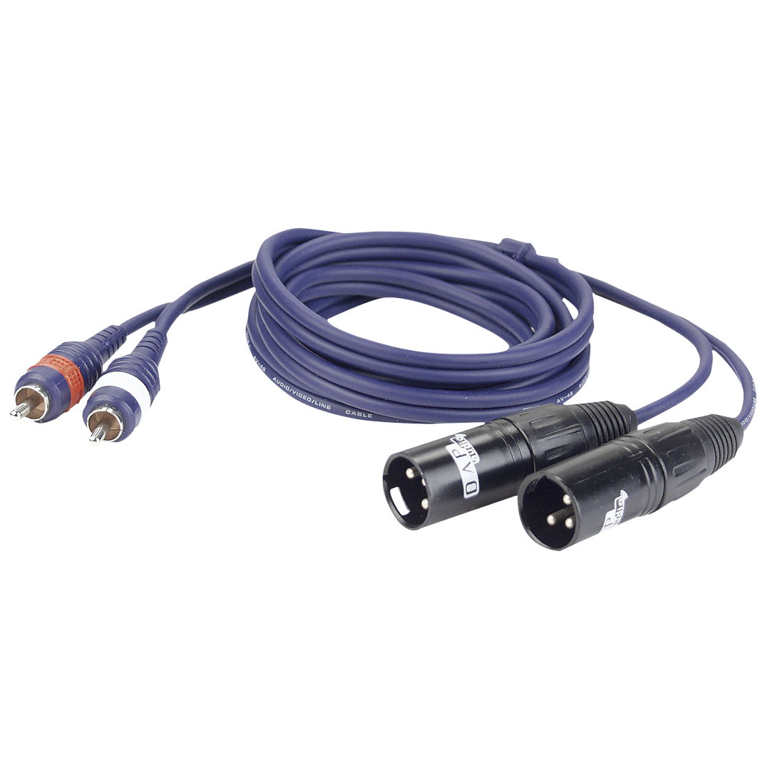 FL26 - 2 RCA male L/R to 2 XLR/M 3P 3 m