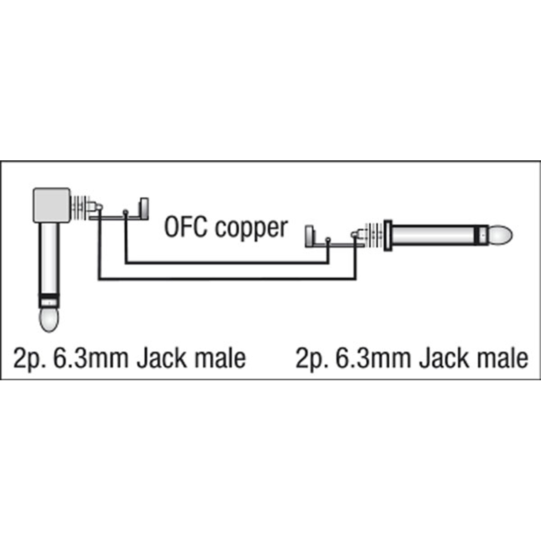 FL29 - unbal. Jack mono to Jack mono 90° 1,5 m
