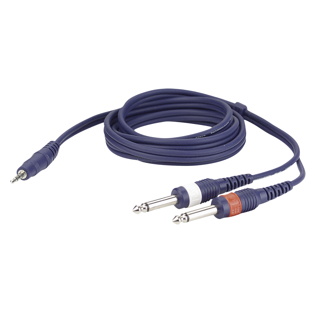 FL31 - stereo mini-jack to 2 mono Jack L/R 3 m