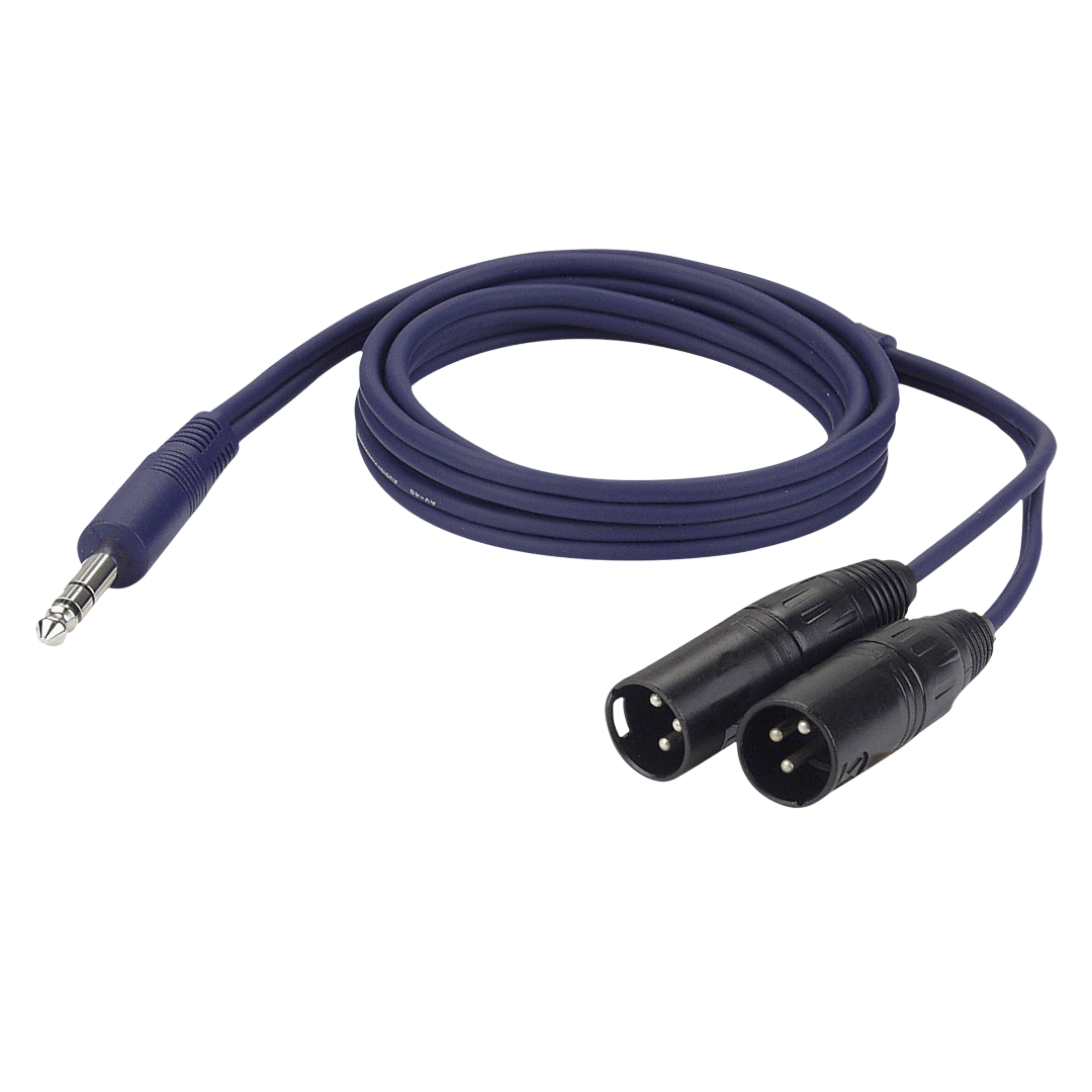 FL36 - 2 x bal. XLR 3P, male to Jack stereo 1,5 m