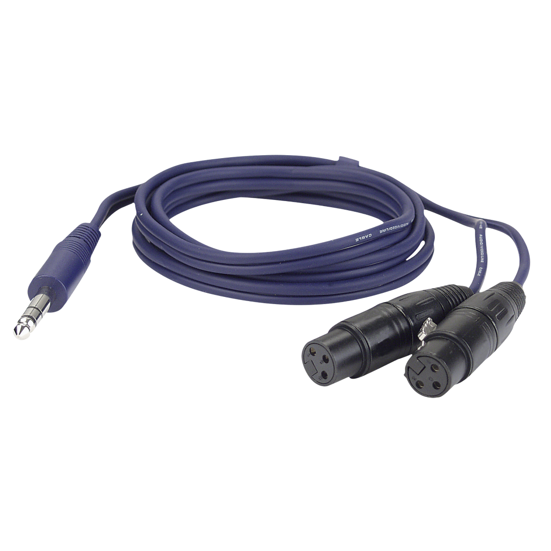 FL37 - 2 x bal. XLR 3P, female to Jack stereo 1,5 m