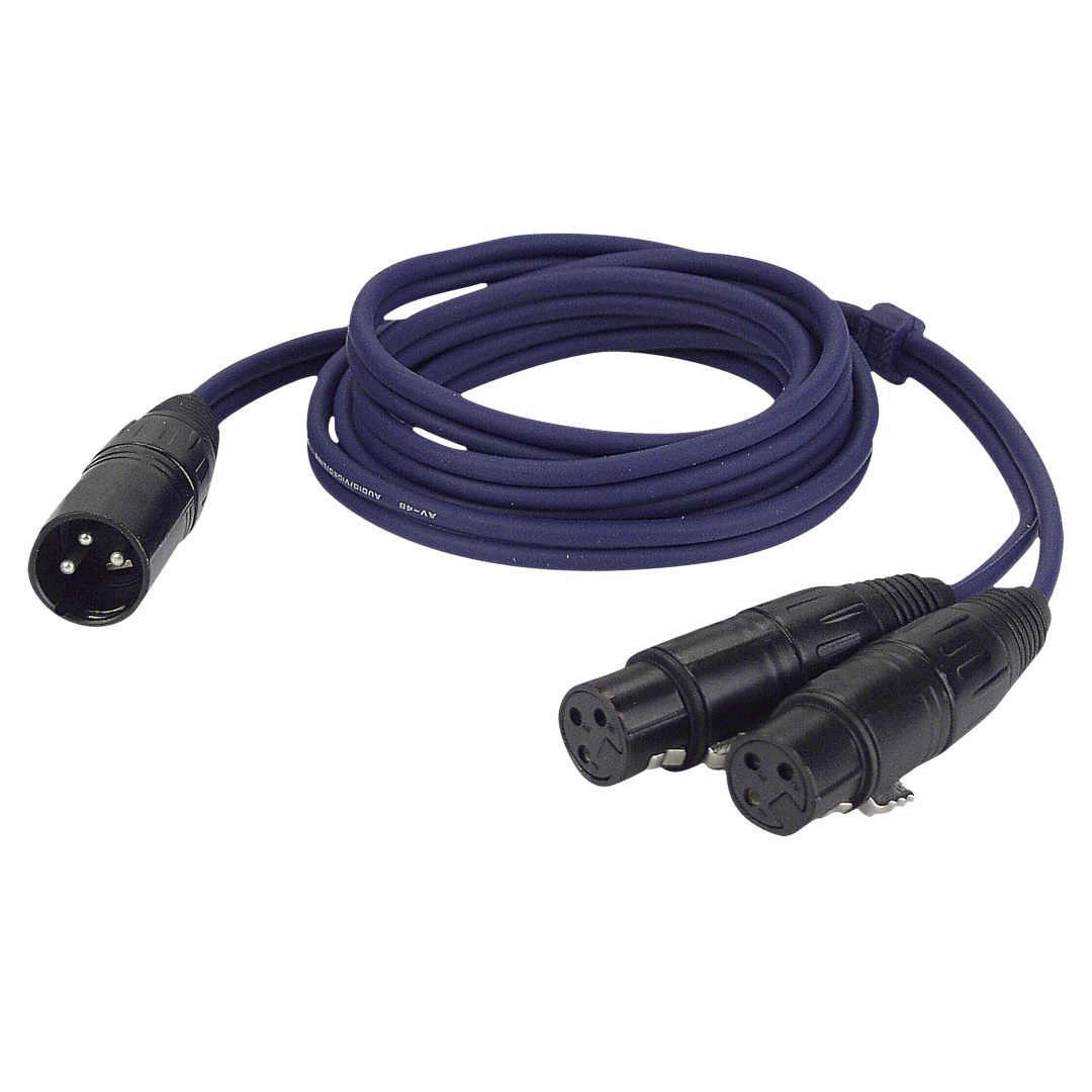 FL38 - bal. XLR 3P, male to 2 x XLR 3P female 1,5 m