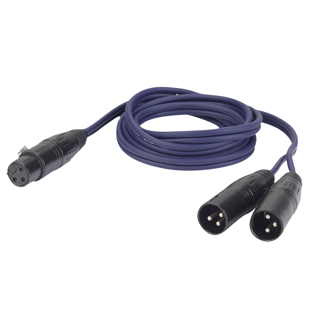FL39 - bal. XLR 3P, female to 2 x XLR 3P male 1,5 m
