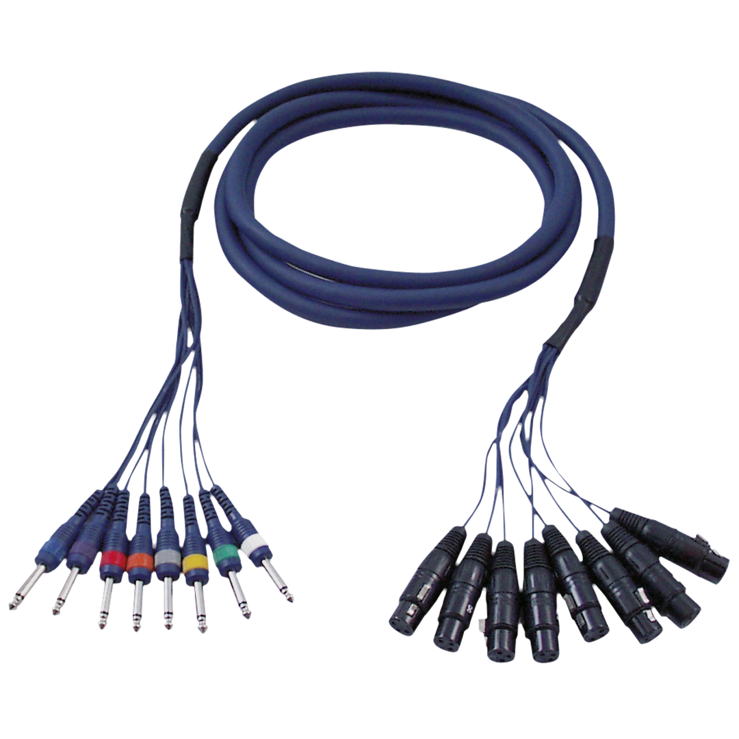 FL61 - 8 XLR/F 3P to 8 Jack mono 6 m