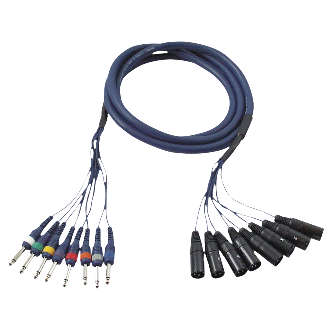 FL62 - 8 XLR/M 3P to 8 Jack mono 3 m