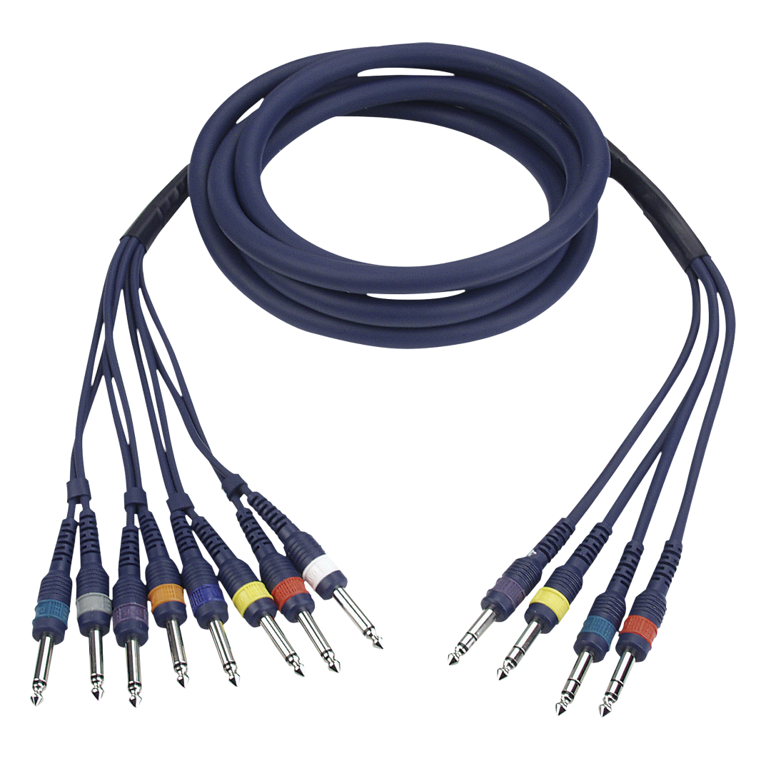 FL69 - 8 Jack mono to 4 Jack stereo 6 m