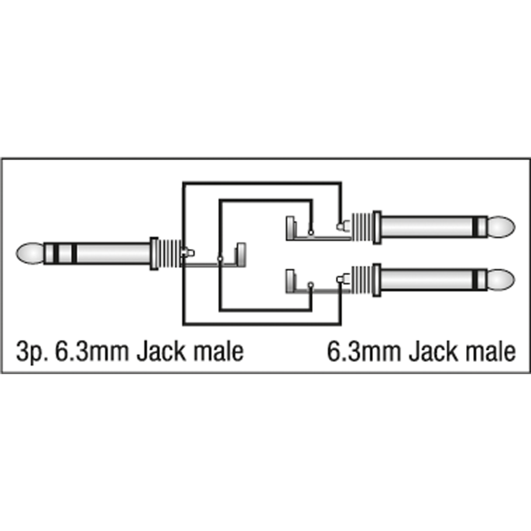 FL69 - 8 Jack mono to 4 Jack stereo 6 m