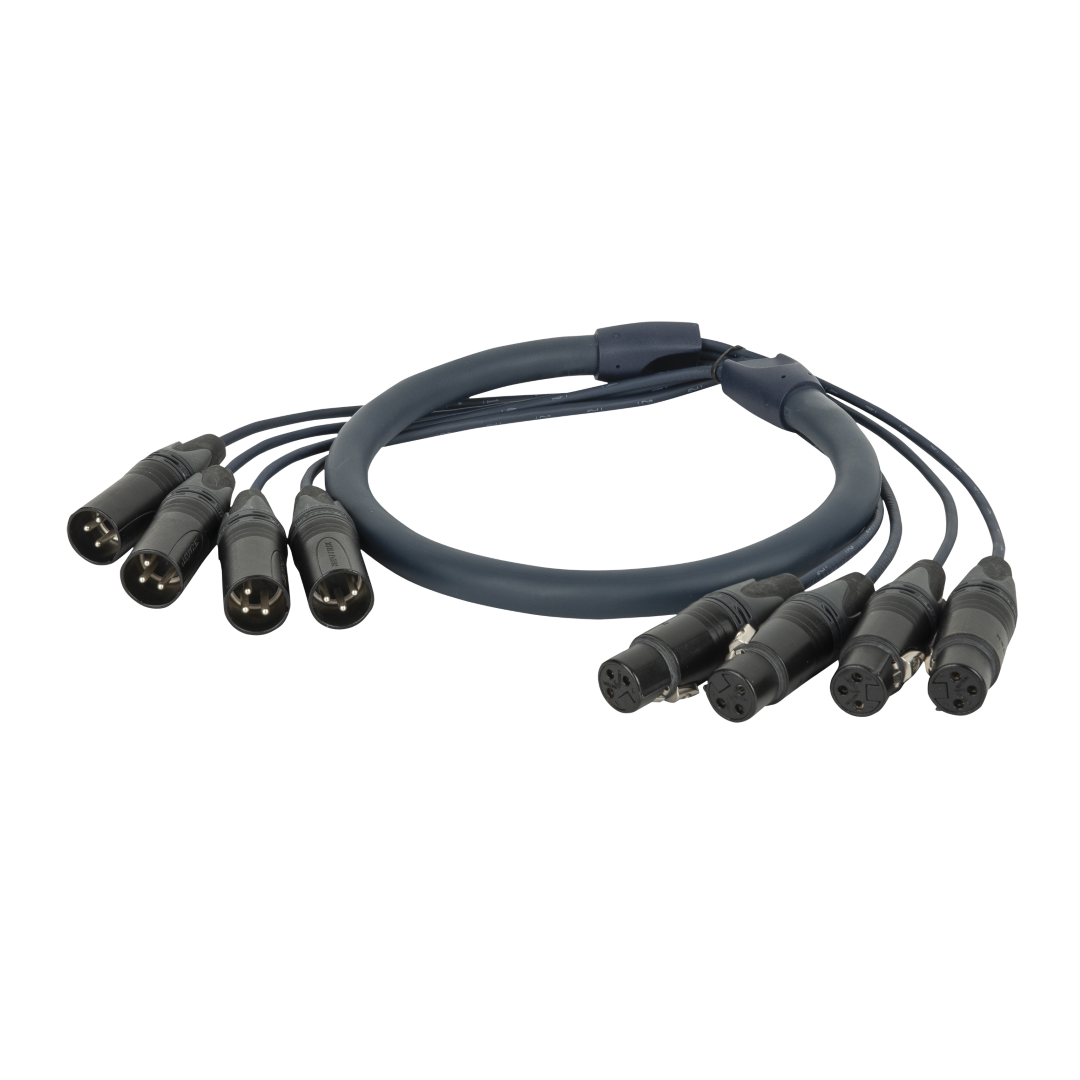 Neutrik DMX Snake 4-way 3-pin XLR 4-universe Multikabel - 10 m