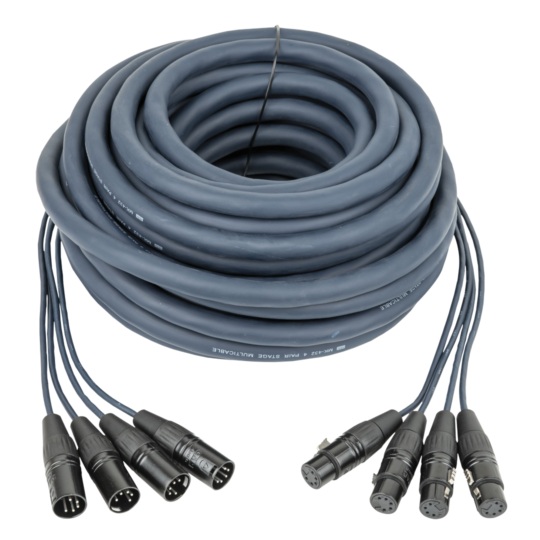 DMX Snake 4-way 5-pin XLR 4-universe Multikabel - 10 m