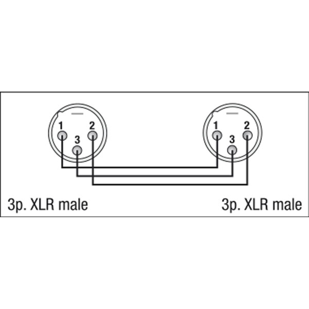FLA25 - XLR 3P male to XLR 3P male