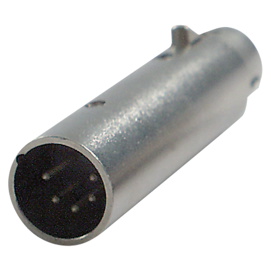 FLA29 - XLR 5P male to XLR 3P female adapter 5-p. XLR male > 3-p. XLR female - DMX-adapter