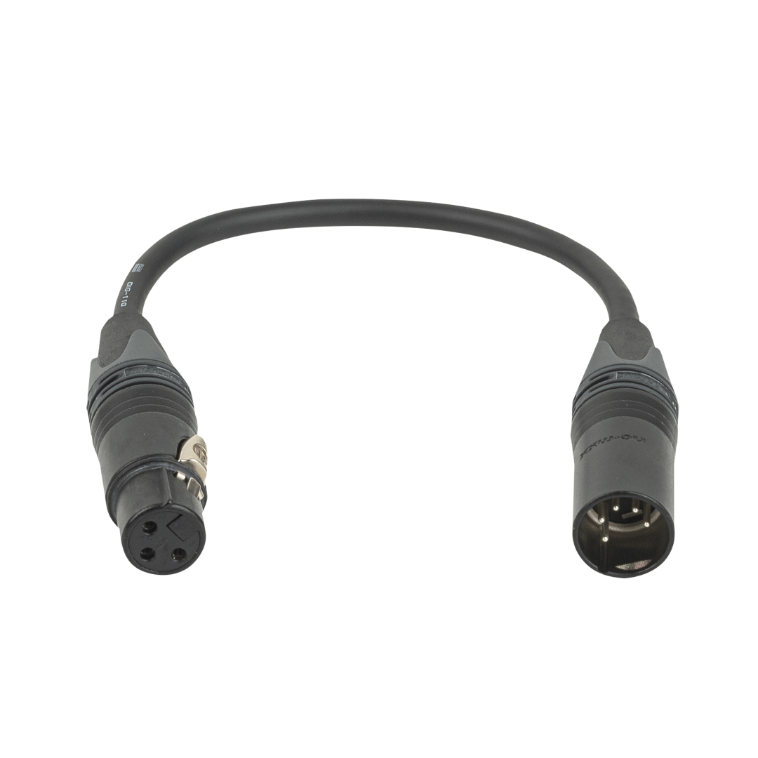 3-pin female to 5-pin male DMX adapter - Neutrik XX Verloopkabel