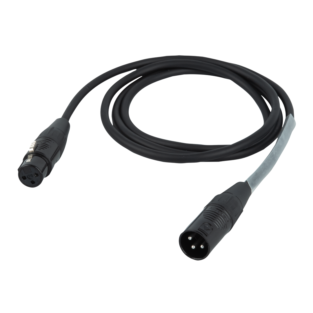 FLR01 XLR M/F Mic/Line Cable Rean RC3 series 1,5 m - Verzilverd