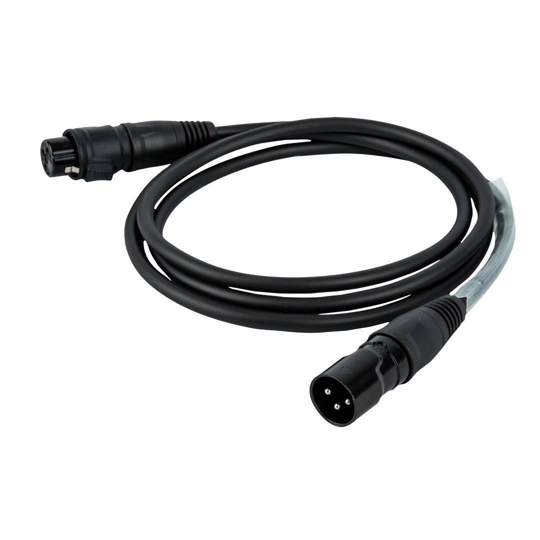 FLR73 - IP65 DMX/AES-EBU XLR/M 3P to XLR/F 3P Rean RCX3 series 1,5 m