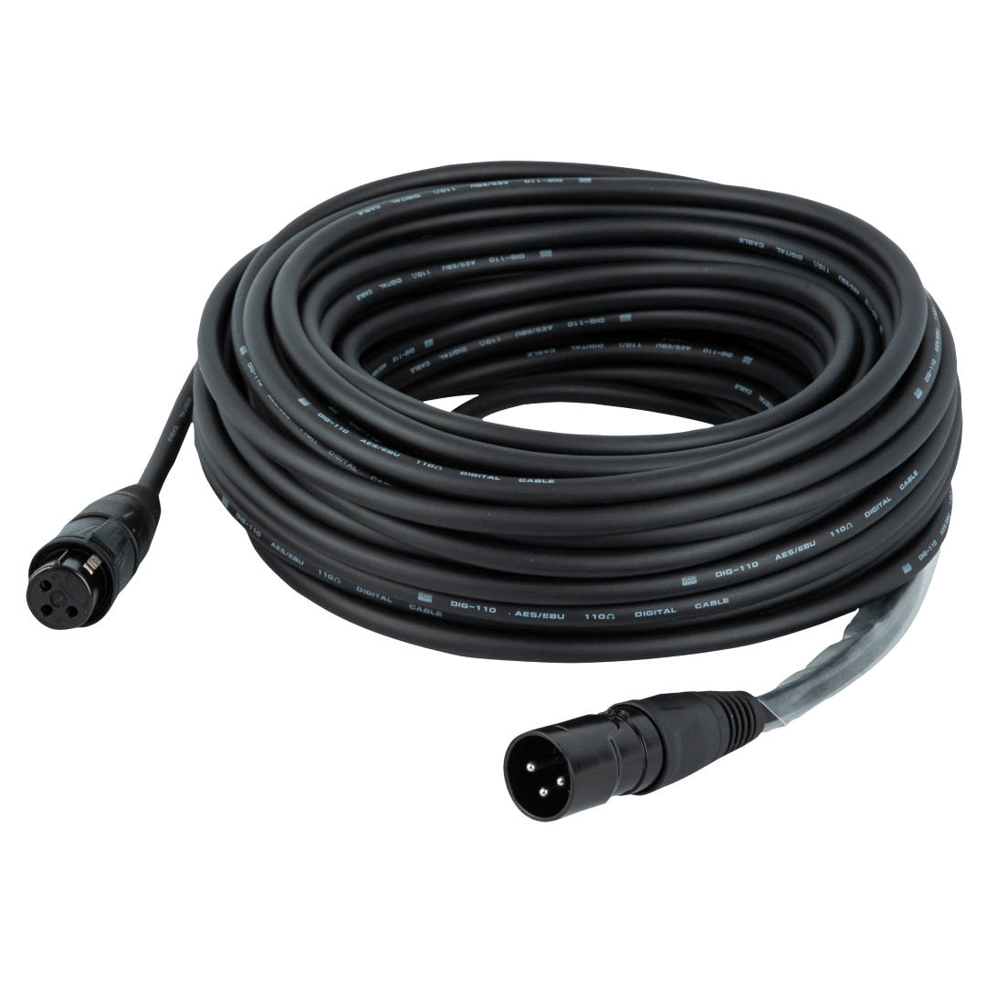 FLR73 - IP65 DMX/AES-EBU XLR/M 3P to XLR/F 3P Rean RCX3 series 20 m