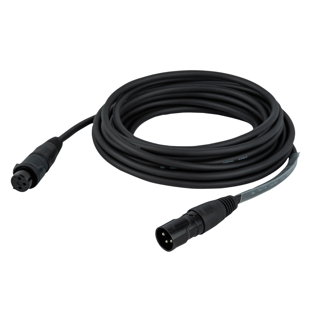 FLR73 - IP65 DMX/AES-EBU XLR/M 3P to XLR/F 3P Rean RCX3 series 3 m