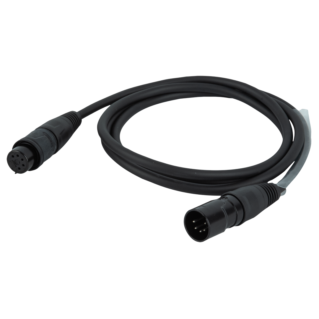 FLR75 - IP65 DMX/AES-EBU XLR/M 5P to XLR/F 5P Rean RCX5 connectors 1,5 m