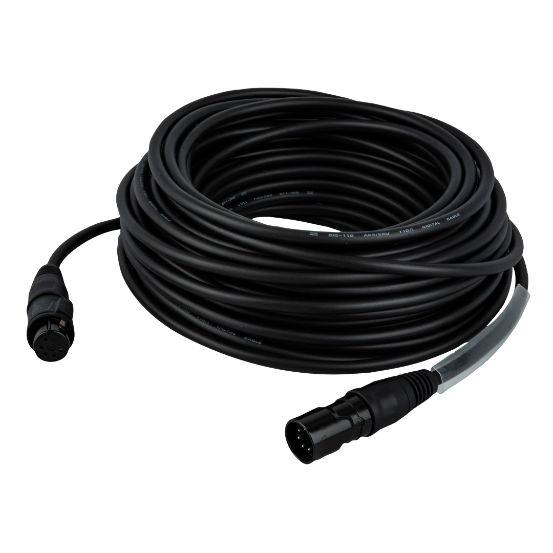 FLR75 - IP65 DMX/AES-EBU XLR/M 5P to XLR/F 5P Rean RCX5 connectors 20 m